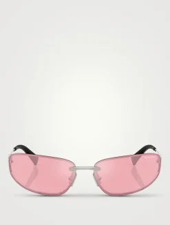 Rimless Oval Sunglasses