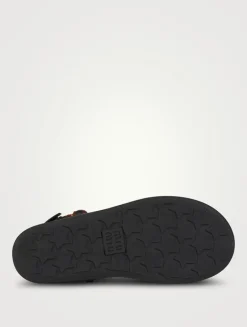 Riviere Cord And Leather Thong Sandals