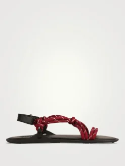 Riviere Cord And Leather Sandals