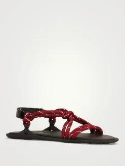 Riviere Cord And Leather Sandals