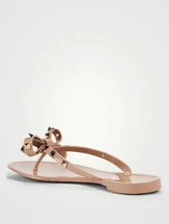 Rockstud Jelly Thong Sandals