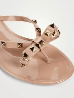 Rockstud Jelly Thong Sandals