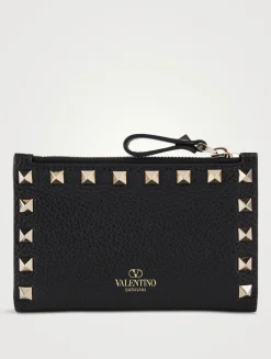 Rockstud Leather Bifold Wallet