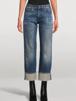 Romeo Cuffed Straight-Leg Jeans
