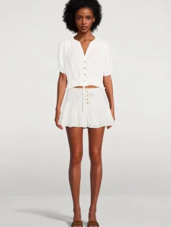 Roselle Eyelet Mini Skirt