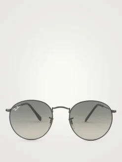 Round Flat Lens Sunglasses