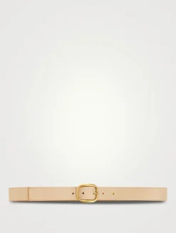 Rounded Soft Buckle Leather Belt