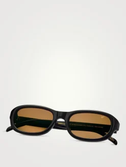 Ruby Glossy Rectangular Sunglasses