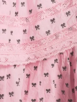 Ruffle Mini Skirt In Bow Print