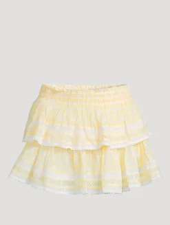 Ruffle Mini Skirt In Gingham Print