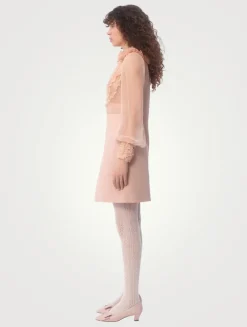 Ruffled Crêpe Couture Mini Dress