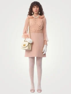 Ruffled Crêpe Couture Mini Dress