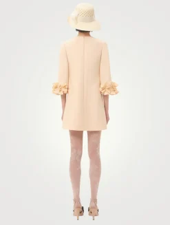 Ruffled Crêpe Couture Mini Dress