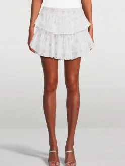 Ruffled Mini Skirt In Floral Print