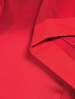 Ruffled Satin Midi Dress