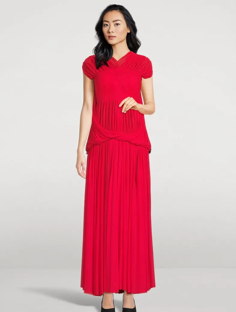Rumi Pleated Jersey Dress