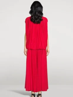 Rumi Pleated Jersey Dress