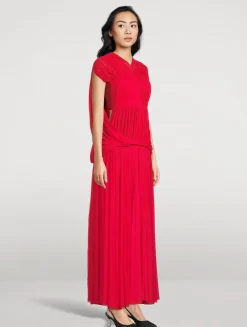 Rumi Pleated Jersey Dress