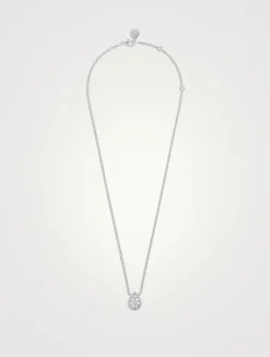 S Motif Serpent Bohème 18K White Gold Pendant Necklace With Diamonds