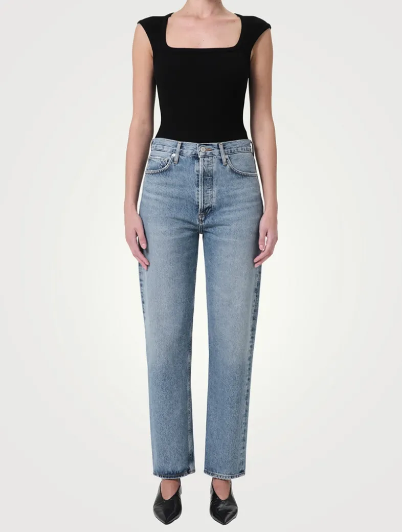 90s Pinch Waist Straight Jeans