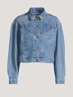 90s Western Shrunken Denim Trucker Jacket