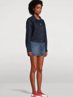 90s Western Shrunken Denim Trucker Jacket