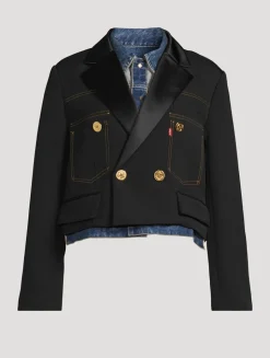 sacai x Levi's® Denim And Matelassé Twill Jacket
