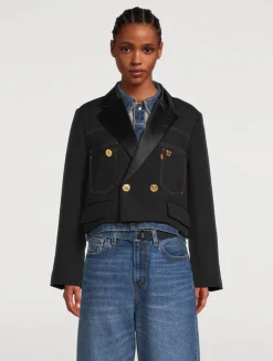 sacai x Levi's® Denim And Matelassé Twill Jacket