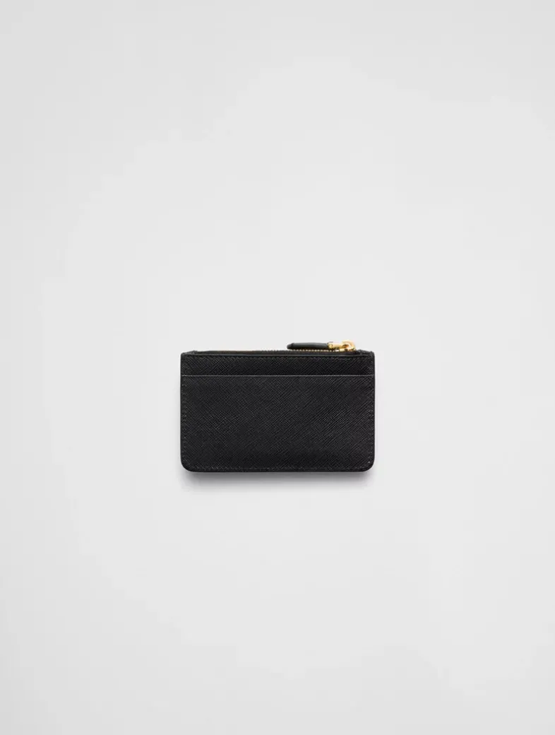 Saffiano And Smooth Leather Card Holder
