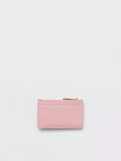 Saffiano And Smooth Leather Card Holder