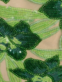 Sara Floral-Sequin Mini Dress