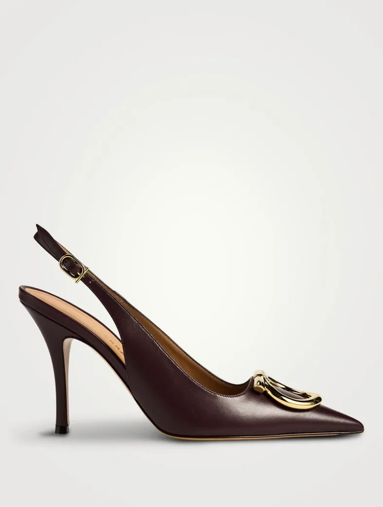 Sara Leather Slingback Pumps