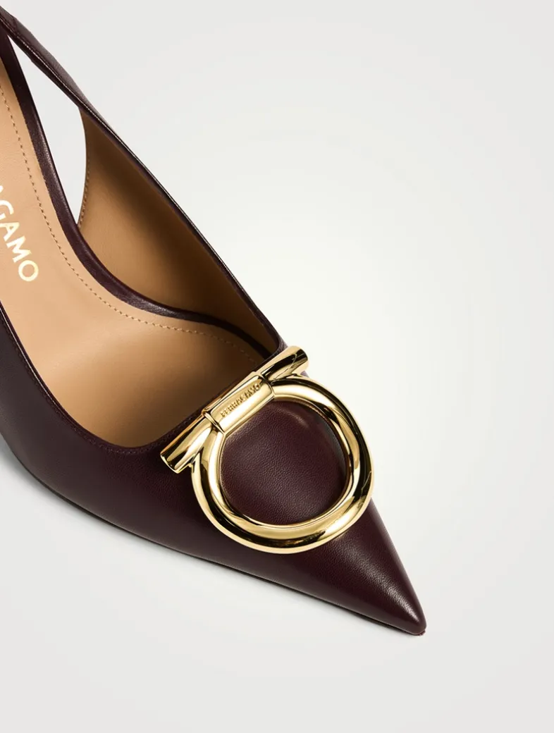 Sara Leather Slingback Pumps