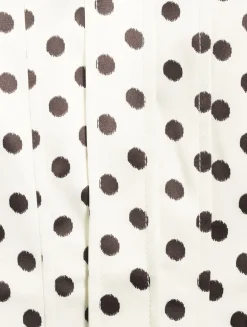 Satin Corset Mini Dress In Polka Dot Print