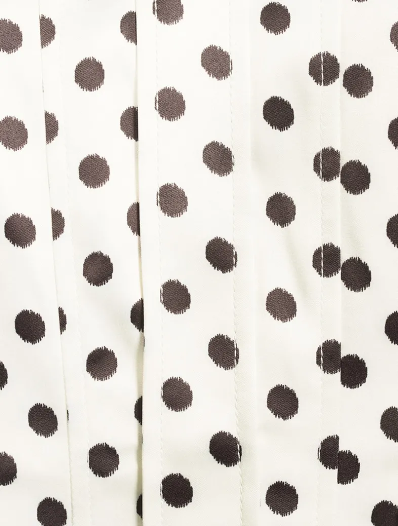 Satin Corset Mini Dress In Polka Dot Print