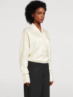 Satin Wrap Shirt