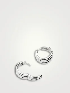 Savi Triple Ridge Hoop Earrings