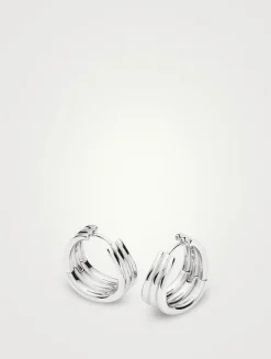 Savi Triple Ridge Hoop Earrings