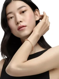 Sculpted Cable Bangle Bracelet In 18k Rose Gold, 4.6mm