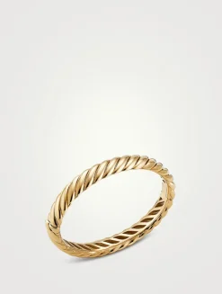 Sculpted Cable Bracelet In 18k Yellow Gold