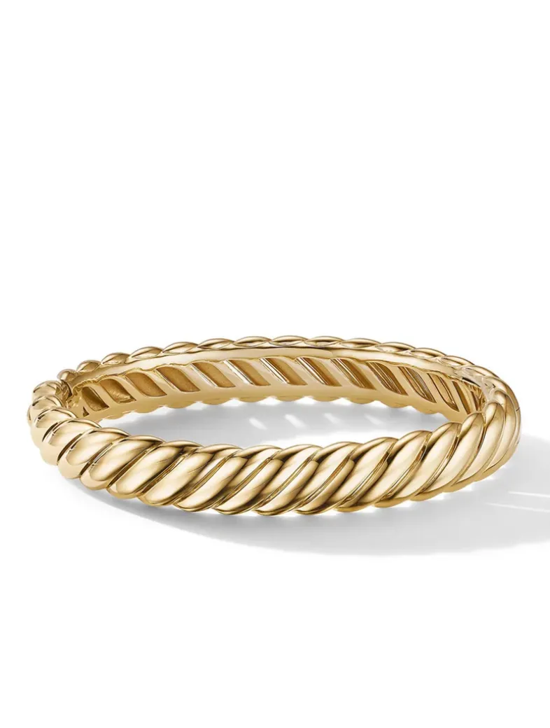 Sculpted Cable Bracelet In 18k Yellow Gold