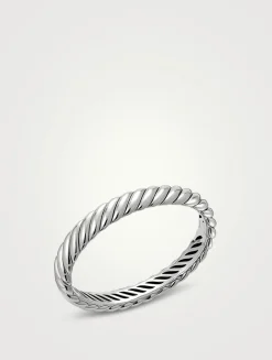 Sculpted Cable Bracelet In Sterling Silver