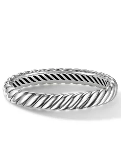 Sculpted Cable Bracelet In Sterling Silver