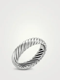 Sculpted Cable Bracelet In Sterling Silver