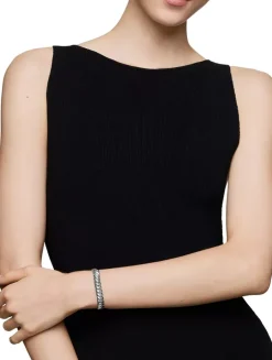 Sculpted Cable Bracelet In Sterling Silver, 8.5mm