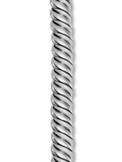 Sculpted Cable Bracelet In Sterling Silver, 14mm