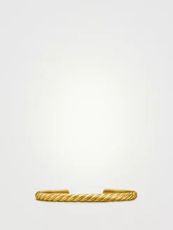 Sculpted Cable Cuff Bracelet In 18k Yellow Gold, 5.5mm