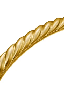 Sculpted Cable Cuff Bracelet In 18k Yellow Gold, 5.5mm