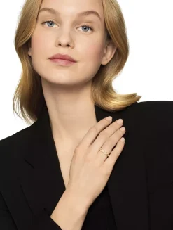 Sculpted Cable Flex Band Ring In 18k Yellow Gold With Diamonds, 5mm