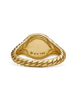 Sculpted Cable Pinky Ring In 18k Yellow Gold